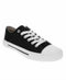 Women Sugar Paige White No Tie Lace Up Canvas Sneakers Black Denim Shoes 7.5 M - evorr.com