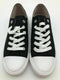 Women Sugar Paige White No Tie Lace Up Canvas Sneakers Black Denim Shoes 7.5 M - evorr.com