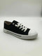Women Sugar Paige White No Tie Lace Up Canvas Sneakers Black Denim Shoes 7.5 M - evorr.com