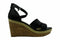 American Rag Women Tarrah Sandals Black Smooth Leather Wedge Shoes Size 10 M US - evorr.com