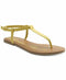 American Rag Women Akrista Leather Open Toe Casual T-Strap Yellow Shoe Size 9 M - evorr.com