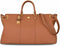 New Joy Mangano Christie Weekender Cognac Brown Travel Bag Saffiano Leather - evorr.com