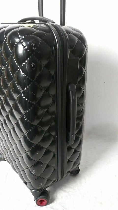 Rockland Quilt Collection 24 Hard Spinner Luggage Travel Suitcase Black
