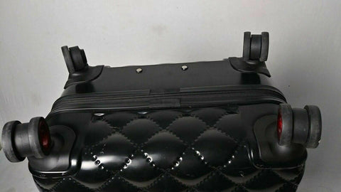 Rockland Quilt Collection 24 Hard Spinner Luggage Travel Suitcase Black