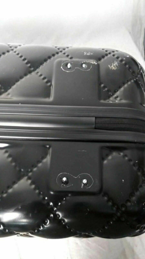 Rockland Quilt Collection 24 Hard Spinner Luggage Travel Suitcase Black