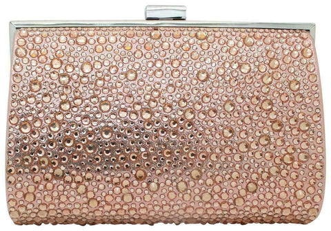 INC Concepts I.N.C Women Loryy Embellished Sparkle Clutch Stud Rose Gold