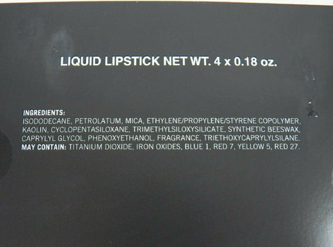 Macy's Bold Liquid Lipsticks 4 Piece Set Pinks/ Reds Berrys Mauve New In Box - evorr.com