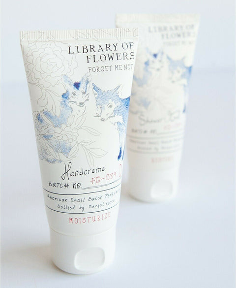 Library of Flowers FORGET ME NOT Shower Gel 2oz Handcream 2oz Gift Set Osmanthus - evorr.com