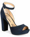 American Rag Women Reeta Open-Toe Ankle Strap Velvet Heels Platform Sandal 8.5 M - evorr.com