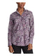 RALPH LAUREN Women Long Sleeve Collared Purple Paisley Button Shirt Top Size S