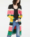 INC International Concept Women Horizontal-Stripe Sweater Open Front Shrug Top S