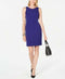New KASPER Womens Regal Purple Solid Sleeveless Office Dress Size 14P