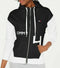 New Tommy Hilfiger Women Long Sleeve Colorblock Hoodie Jacket Black Size L