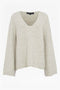New FRENCH CONNCETION Women Bell Sleeve Gray V Neck Wool Blend Sweater Size XS - evorr.com