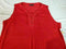 INC CONCEPTS Women Red Lace-up Neck Side Slits Linen Tunic Blouse Top Plus 3X - evorr.com
