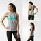 New ADIDAS Women Sleeveless Gray Racer Back Graphic Blouse Top Size XS - evorr.com