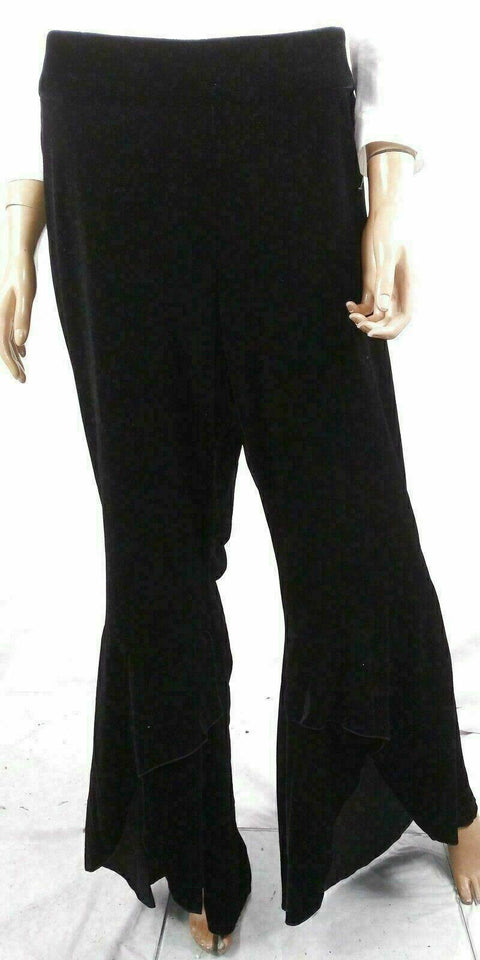 INC Concepts Womens Pull On Velvet Flare Leg Tulip Waist Stretch Pants Plus 18W - evorr.com