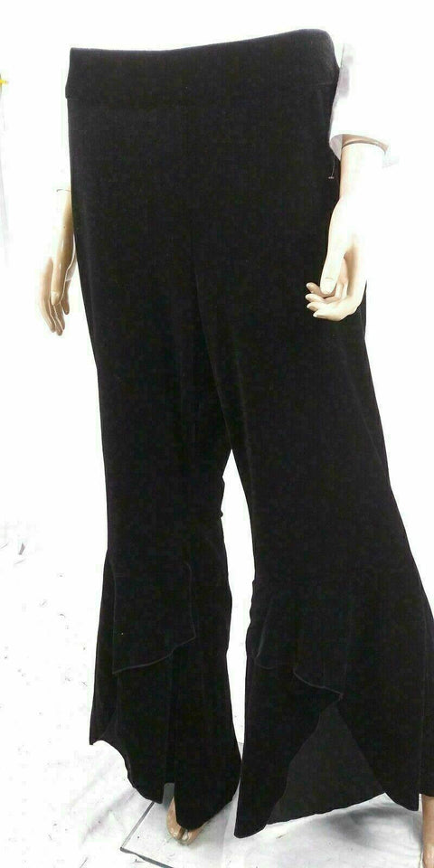 INC Concepts Womens Pull On Velvet Flare Leg Tulip Waist Stretch Pants Plus 18W - evorr.com