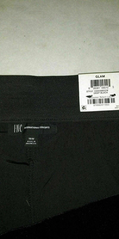 INC Concepts Womens Pull On Velvet Flare Leg Tulip Waist Stretch Pants Plus 18W - evorr.com