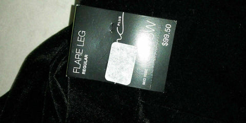 INC Concepts Womens Pull On Velvet Flare Leg Tulip Waist Stretch Pants Plus 18W - evorr.com