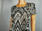 New INC CONCEPTS Women Brown Animal-Print Blouse Top Short Sleeve Ruched Size S - evorr.com