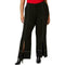 Inc Concepts Women Black Wide Leg Dress Pants Stretch Slit-Hem Plus 24W 46X31 - evorr.com