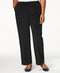 ALFRED DUNNER Women's Black Elastic Waist Pull on Pants Corduroys Plus 22W 40x28 - evorr.com