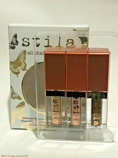 Stilla All That Shimmers Glow Liquid Eye Shadow Set of 3 New In Box
