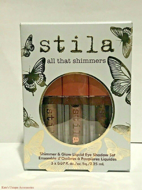 Stilla All That Shimmers Glow Liquid Eye Shadow Set of 3 New In Box