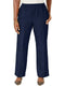 KAREN SCOTT Women Comfort Waist Dress Pants Blue Pull-On Short Length Size PM