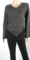 New STYLE&CO Women Long Bell Sleeve V-Neck Color Block Sweater Gray Plus 2X