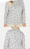Karen Scott Women Long Sleeve Mock-Neck Cat Print Gray Blouse Top Plus 1X