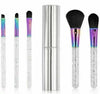 NEW Macy’s Exclusive 6 Pc Iridescent Galactic Glitter Travel Makeup Brush Set