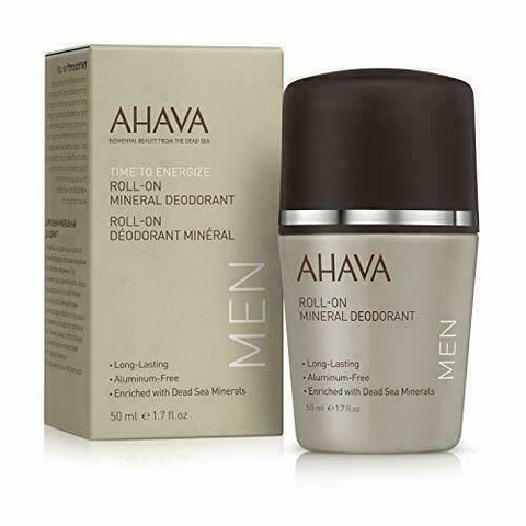 New in Box AHAVA Roll-On Men’s Mineral Deodorant 1.7 Fl Oz