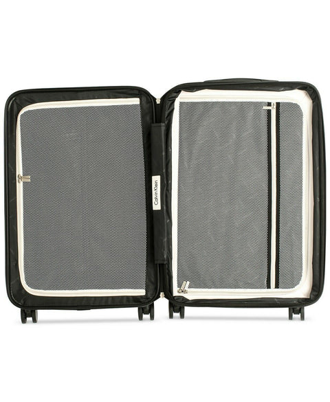 $250 New Calvin Klein DRIVER 20" Carry On Hard side Luggage Black Spinner