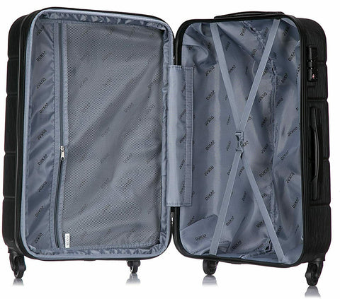 New DUKAP Rodez 24" Medium Luggage Black TSA Lock Spinner Check In