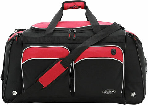 New Travelers Club  Duffel Bag Black Red 28" Adventure Sport