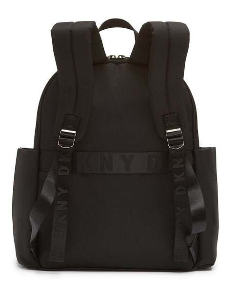 New DKNY Trademark Backpack Black Travel Shoulder Bag 16" Cary On