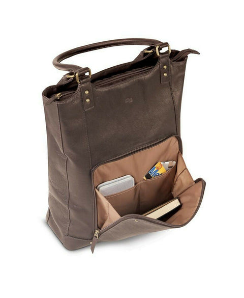 NEW SOLO Chambers Leather 16" Bucket Tote Women Shoulder Bag