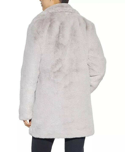 $245 NEW Apparis Eloise Faux-Fur Coat Cloud Gray Winter Jacket Size L