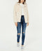 NEW JOUJOU Faux-Fur Cream White Winter Jacket Zip Pockets Coat Size 2XL