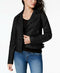 New Celebrity PINK Women Faux Leather Moto Jacket Black Size XL