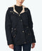 NEW Collection-B Women Faux-Fur Lined Hooded Anorak Jacket Black SIZE M