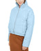 New Celebrity PINK Women Powder Blue Puffer Jacket Coat Zipper Up Pockets Size L