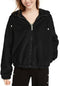 NEW Maralyn & Me Women's Faux-Fur Hooded Reversible Coat Jacket Black Size L