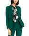 New BAR III Womens Green Solid Long Sleeve One Button Blazer Jacket Size 6