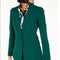New BAR III Womens Green Solid Long Sleeve One Button Blazer Jacket Size 6