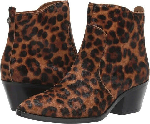 $239 Patricia Nash Women Suzanna Haircalf Ankle Boots Leopard Print Size 8 US