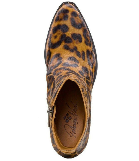 $239 Patricia Nash Women Suzanna Haircalf Ankle Boots Leopard Print Size 8 US