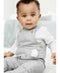 $40 CARTERS Boys 2-Pc.Suit Bodysuit White Gray Overall set  SIZE 6 Months